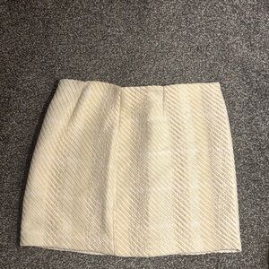 Elegant Cream Textured Skirt